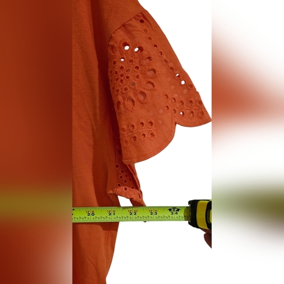 Serra - Fluttered Ruffled Sleeves Round Neck Lightweight Top​​​ - Picture 6 of 7